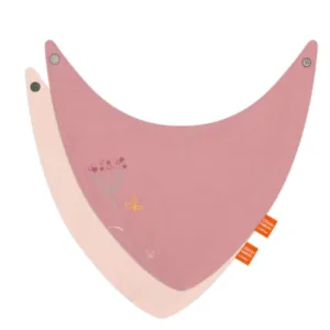 BAVOIR VIEUX ROSE ET ROSE PALE X2 - L'OISEAU BATEAU