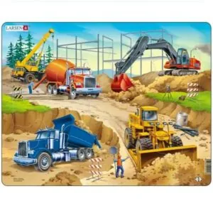 PUZZLE CARTON ENGIN DE CHANTIER 30 PIECES MERCIER