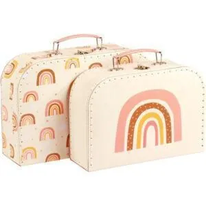 SET 2 VALISES ARC EN CIEL - LITTLE LOVELY COMPAGNY