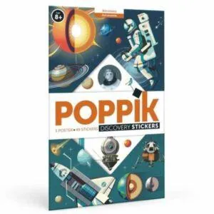 POSTER EDUCATIF ASTRONOMIE + STICKERS - POPPIK
