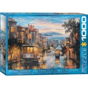 PUZZLE EUROGRAPHICS - E. LUSHPIN : TRAMWAY SAN FRANCISCO - 1000 PIECES