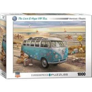 PUZZLE EUROGRAPHICS : L'AUTOBUS LOVE ET HOPE VW - 1000 PIECES