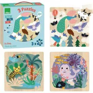 COFFRET PUZZLE TERRE-MER-CIEL - VILAC
