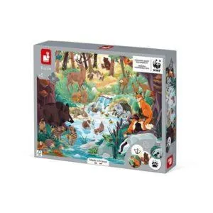 PUZZLE JANOD CHERCHE ET TROUVE - LES EMPREINTES - 81 PIECES