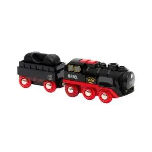 LOCOMOTIVE A PILE A VAPEUR - BRIO