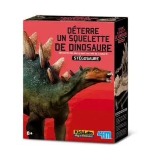 KIT DETERRE UN SQUELETTE DE DINOSAURE - STEGOSAURE - KIDZLABS 4M
