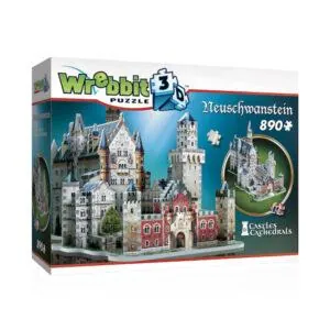 PUZZLE WREBBIT 3D - CHATEAU ET CATHEDRALE : CHATEAU DE NEUSCHWANSTEIN - 890 PIECES