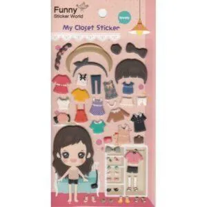 STICKERS FILLE A HABILLER - MAJOLO