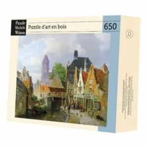 PUZZLE BOIS WILSON - W. KOEKKOEK : VUE DE OUDEWATER - 650 PIECES