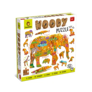 PUZZLE BOIS LUDATTICA : LA SAVANE - 48 PIECES