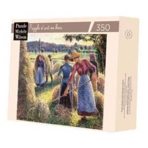 PUZZLE BOIS WILSON - C. PISSARRO : LES FANEUSES LE SOIR - 350 PIECES
