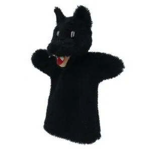 MARIONNETTE DOUDOU LOUP NOIR - BASS AND BASS