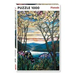 PUZZLE PIATNIK - TIFFANY : MAGNOLIAS ET IRIS - 1000 PIECES