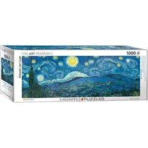 PUZZLE EUROGRAPHICS - BEAUX-ARTS - PANORAMIQUE - V. VAN GOGH : LA NUIT ETOILEE - 1000 PIECES