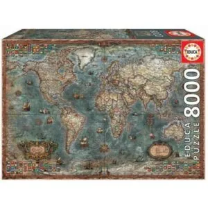 PUZZLE EDUCA : CARTE DU MONDE ANTIQUE - 8000 PIECES
