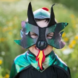 CAPE DE DRAGON AVEC MASQUE 5-6 ANS - GREAT PRETENDERS