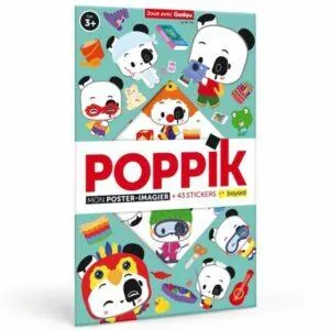 POSTER EDUCATIF JOUE AVEC GADOU + STICKERS - POPPIK