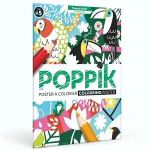 POSTER A COLORIER FORET TROPICALE - POPPIK