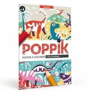 POSTER A COLORIER DINOSAURES - POPPIK