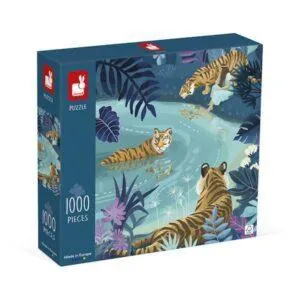 PUZZLE JANOD - TIGRES AU CLAIR DE LUNE - 1000 PIECES