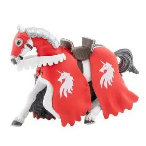 CHEVAL DU CHEVALIER ROUGE A LA LANCE - PAPO