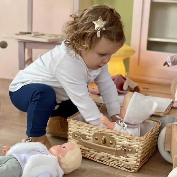 VALISE EN OSIER AVEC TISSU COTON - EGMONT TOYS – Image 2