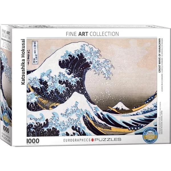PUZZLE EUROGRAPHICS - BEAUX-ARTS - K. HOKUSAI : LA GRANDE VAGUE DE KANAGAWA - 1000 PIECES
