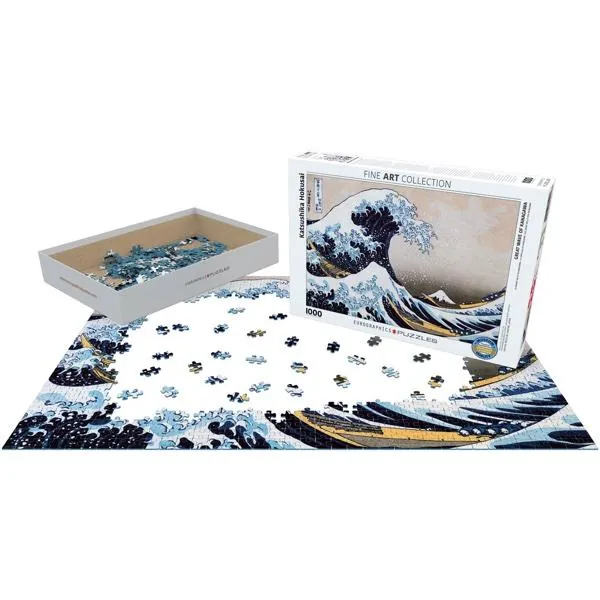 PUZZLE EUROGRAPHICS - BEAUX-ARTS - K. HOKUSAI : LA GRANDE VAGUE DE KANAGAWA - 1000 PIECES – Image 3