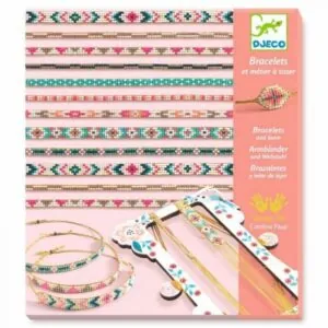 COFFRET BRACELETS ET METIER A TISSER - MINUSCULES - DJECO