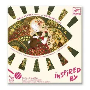 POCHETTE CARTES A GRATTER - ANJA KLAUSS INSPIRED BY G. KLIMT - GOLDEN MUSES - DJECO