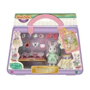 VALISETTE DE MODE ET GRANDE SOEUR LAPIN NEIGE - SYLVANIAN FAMILIES