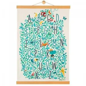 AFFICHE MURALE - JUNGLE ABECEDAIRE - LILLIPUTIENS