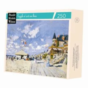 PUZZLE BOIS WILSON - C. MONET : SUR LES PLANCHES DE TROUVILLE - 250 PIECES