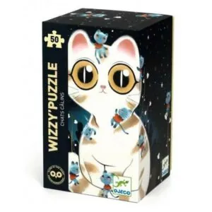 PUZZLE DJECO PHOSPHORESCENT : CHAT CALINS - 50 PIECES