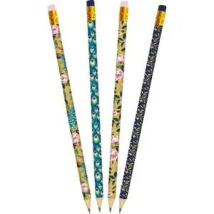 SET DE 4 CRAYONS A PAPIER PAONS EXOTIQUES - CARTES D'ART