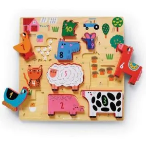 PUZZLE CROCODILE CREEK ENCASTREMENT REVERSIBLE : FERME - 10 PIECES
