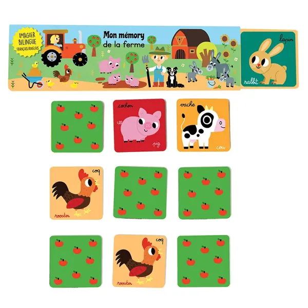 MON MEMORY LES ANIMAUX DE LA FERME 32 PIECES - CARTES D'ART