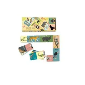 MON DOMINO PUZZLE DES ANIMAUX SAUVAGES - CARTES D'ART