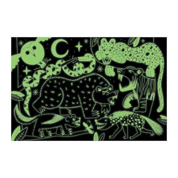 PUZZLE MUDPUPPY - BRILLE DANS LE NOIR : ANIMAUX - 100 PIECES – Image 3