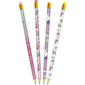 SET DE 4 CRAYONS A PAPIER LICORNES - CARTES D'ART