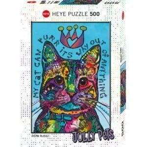 PUZZLE HEYE JOLLY PETS - D. RUSSO :  MY CAT CAN PURR - 500 PIECES
