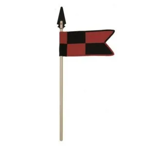 LANCE FANION NOIR ET ROUGE 107CM