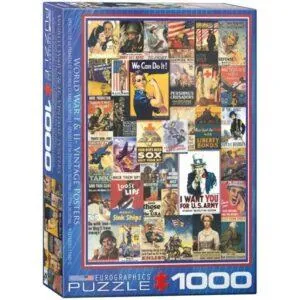 PUZZLE EUROGRAPHICS : AFFICHES DE LA PREMIERE ET SECONDE GUERRE MONDIALE - 1000 PIECES