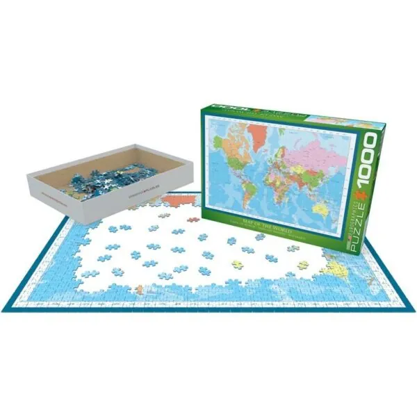 PUZZLE EUROGRAPHICS MAP OF THE WORLD : CARTE DU MONDE - 1000 PIECES ...