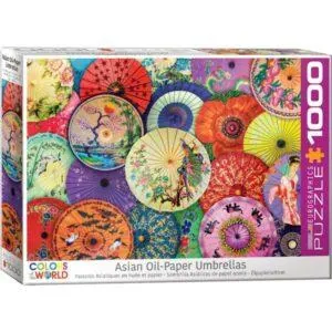 PUZZLE EUROGRAPHICS : PARASOLS ASIATIQUES EN HUILE ET PAPIER - 1000 PIECES