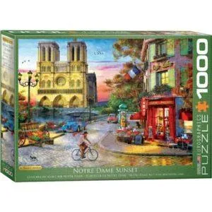 PUZZLE EUROGRAPHICS : COUCHER DE SOLEIL SUR NOTRE DAME - 1000 PIECES