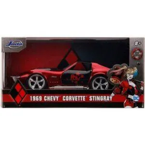 1/32 DC Harley Quinn-Chevrolet Corvette Stingray ZL-1 Red 1969