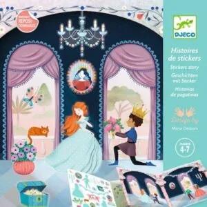 POCHETTE HISTOIRE DE STICKERS - LA VIE AU CHATEAU - DJECO