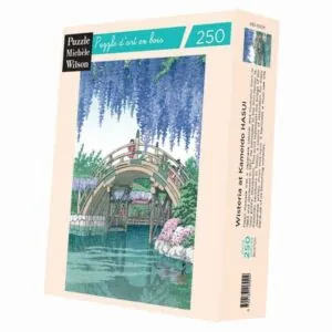 PUZZLE BOIS WILSON - H. KAWASE : LES GLYCINES A KAMEIDO - 250 PIECES