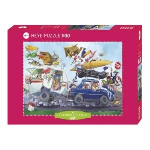 PUZZLE HEYE CARTOON - J.J. LOUP : OFF ON HOLIDAY - 500 PIECES